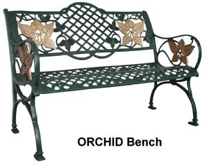 Cast-Aluminium Orchid Bench - Universal Furniture Singapore